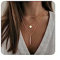 TINGN Kette Damen Gold Buchstabe, Ketten Set Goldkette Halskette Damen 14k Vergoldet Boho Schmuck Layering Zarte Kette mit Buchstaben U Platte Kreis Anhänger Personalisierte Geschenke für Frauen
