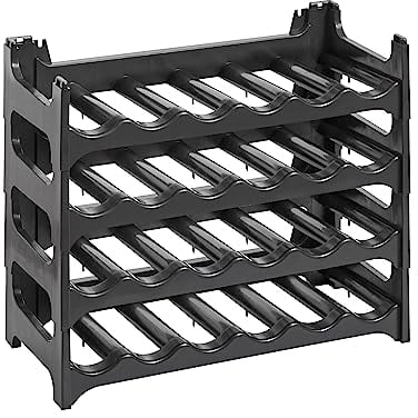 Grizzly Flaschenregal - Modulares, stapelbares Design für 24 Flaschen, Weinregal Anthrazit