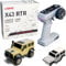 LDARC Mini RC Crawler 1:43 4WD All Terrain RC Rock Truck Ideal Für Raupenfahrzeug-Enthusiasten 2.4Ghz Maßstab Ferngesteuertes Auto Modell Kommt Mit DIY Weißer Karosserie (Wüstengelb)