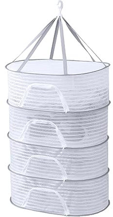 Tefola kräuter trocknentrockennetz,50 * 70cm 4 Schichten Kräutertrockner Netz,Trockengitter, Wäscheständer, zusammenklappbar, zum Trocknen von Pflanzen, Pilzen, Myzeliumköpfen