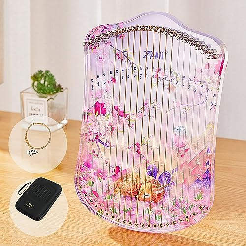 YLWX Lyre Harfe, Cembalo, Liras-Harfe, Anfänger-Musikinstrumente Mit Noten (Color : Sakura Deer, Size : 21 Notes)
