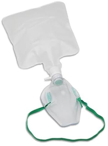 Generic Sauerstoffmaske für Erwachsene, ohne Rückatmung, mit Schlauch und Tasche