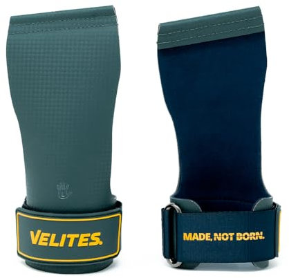 Velites I Calleras Quad Ultra Sin Magnesio I para Atletas de Crosstraining o Gimnasia I Mejora Tus Resultados y consigue Tus Objetivos I Talla L I Color Verde.