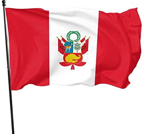 Flag 90X150cm Bandera De Perú Bandera Personalizada Bandera Balcón Fuerte Bandera Nautica Para Festivales Decoración Balcón