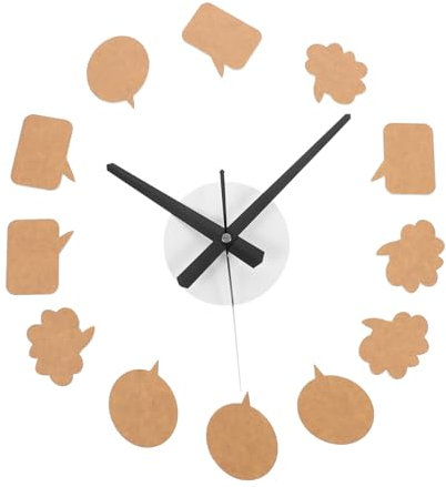 PRETYZOOM 1stück Delicate Graffiti Wanduhr Selbstklebende Leise Wanduhr Für Wohnzimmer Schlafzimmer Individuell Gestaltbare Aufkleberuhren Für Kreative Raumgestaltung