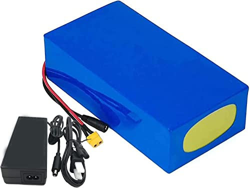 E-Bike 48V 20AH Li-Ion Batería, Batería De Alta Potencia 13S6P Con BMS + Cargador, Recargable Batería Impermeable PVC Para Scooters Eléctricos Sillas De Ruedas Eléctricas 48V 20AH,XT60 plug