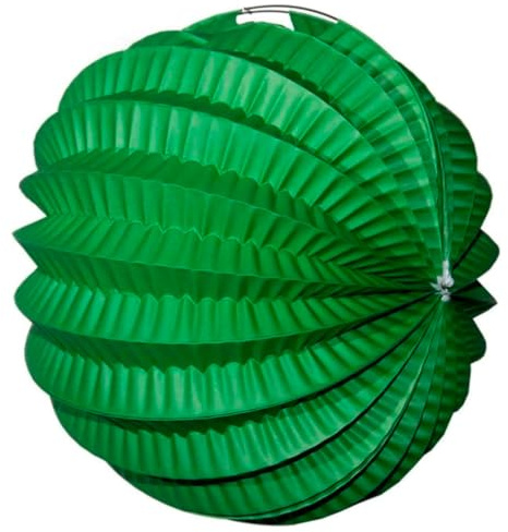 Nexum Market Grüne Laternen, 22 cm Durchmesser, Packung mit 12 Papierlaternen für die Messe | echte Lampions sind sofort einsatzbereit.