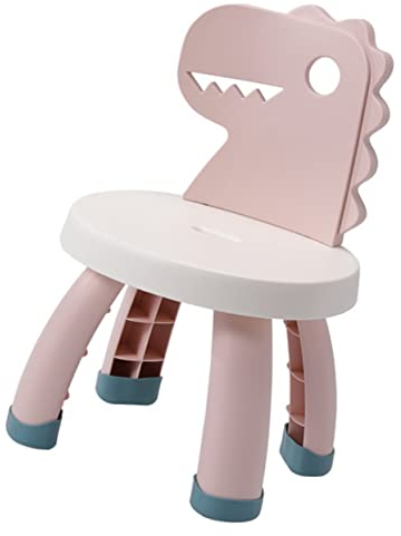 CIYODO Kinderstuhl Cartoon Dinosaurier Stuhl Tragbarer Tritthocker Stuhl Für Kinder Partystuhl Kleinkind Rückenstuhl Kindergarten Kinderhocker Vorschulstuhl Kleinkindstuhl Mit