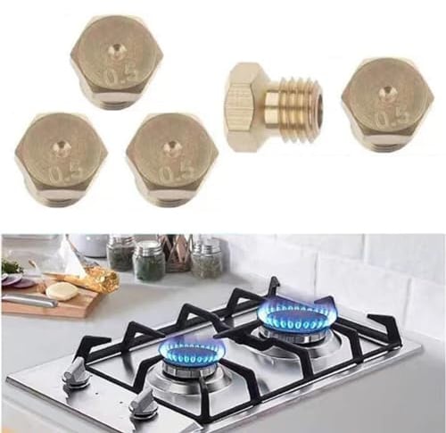 5PCS Burner Gas Hob for LPG Conversion Kit Jets Replacement Nozzles Propane Injectors, Cooker Hobs Gas Cooking Stove Gas Jets For SABAF 0.5mm