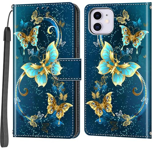 Salanheo Wallet Case for iPhone 11, with Magnetic Closure Kickstand Shockproof Protective Phone Case Compatible for iPhone 11