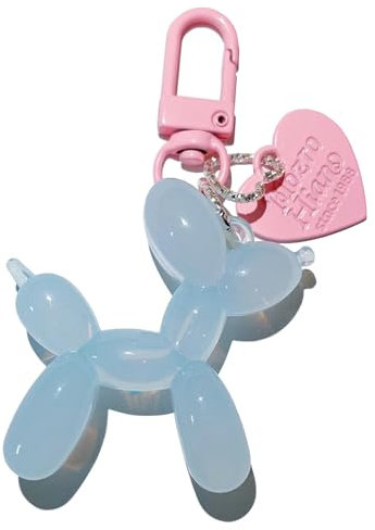 Porte-clés chien en forme de ballon en gelée,blue dessin animé animal porte-clés,porte-clés pour voiture ou sac, anaccessoire de sac à main et de sac à dos,cadeau pour femme les amateurs de chiens