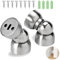 2 Pieces Door Stop Holder Indoors with 8 Screw, Stainless Steel Magnetic Mini Door Stopper, Magnetic Door Stop, No Drill Invisible Doorstops for Inside Door, for Home Office Kitchen (Silver)
