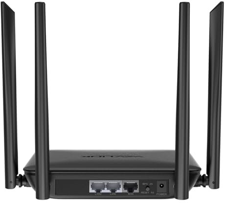 Wavlink AC1200 Wireless Dual Band Router(2.4GHz+5GHz), Gigabit WiFi Router for Home & Gaming, 1 x10/100/1000Mbps WAN Port, 4 x10/100Mbps LAN Port, Supports Single MIMO Beamforming, Long Range Coverag