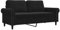 Tidyard Sofa 2-Sitzer, Couch, Loungesofa, Wohnzimmersofa, Designsofa, Sitzmöbel, Schwarz 140 cm Samt