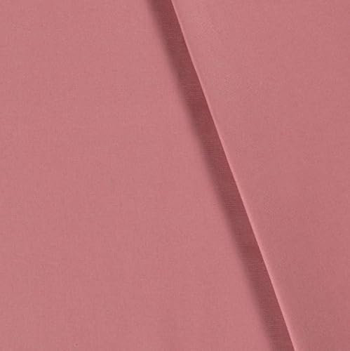 Canvas Stoff Meterware - stabile Baumwolle Uni, reißfester Taschenstoff - schwerer Baumwollstoff - Trachtenstoff - Panama *Ab 50cm, Farbe: 014 altrosa