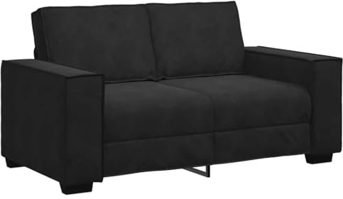 vidaXL Canapé à 2 Places Noir 120 cm Velours, canapé, canapé Deux Places, canapé 2 Places en Velours, Couche, canapé en Velours