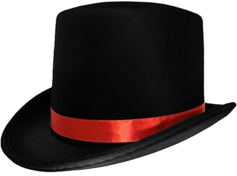 Ldabrye Eleganter Hut mit Schleife für Halloween und Theatergebrauch, Themenfeier, Bühnenauftritte