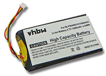 vhbw Akku Ersatz für Falk BLP5040835007212 für GPS Navigation Navi (1200 mAh, 3,7 V, Li-Polymer)