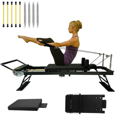 ZLZNX Pilates Reformer Maschine Foldable Pilates Reformer Maschine für Das Training zu Hause Pilates TrainingsgeräTe für Krafttraining,Size