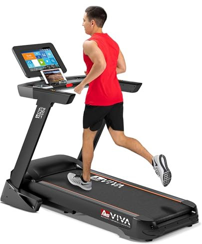 AsVIVA T18 Profi Laufband klappbar – 7-PS-Motor, 20 km/h, 15 % Steigung, Touchscreen & Lautsprecher, bis 150 kg, Heimtrainer für Zuhause, Treadmill mit Multimedia-Konsole
