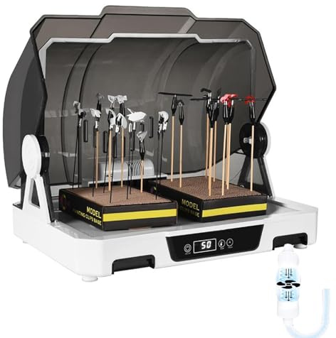Airbrush Spray Booth, Electric Model Painting Booth Box with Drain and Filter Box, Time 10-180min and Temp 20°-50° Adjustable, Even Heat Dissipation and Fast Drying, for Painting Arts, Crafts