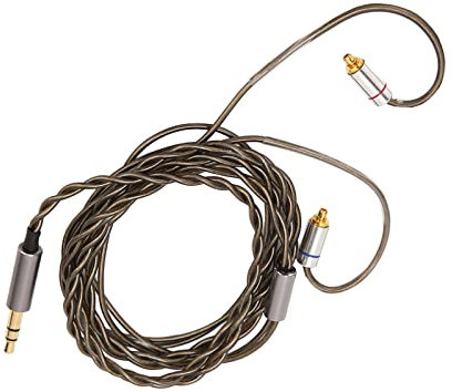 Saluaqui MMCX Earphone Upgrade-Kabel 3,5 Mm Stecker Silber Geplattet Kupfer für IE300 IE600 IE900 Hochauflösender Sound 3.9ft