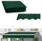 Tenda da sole retrattile in tessuto verde, per finestre e porte, 400 x 250 cm, protezione UV, facile da installare