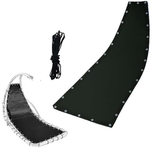 Tejido de repuesto para columpio colgante diseñado para una instalación fácil y un confort tejido, resistente a la intemperie, para hamaca de jardín y terraza (64 x 197 x 23 cm)