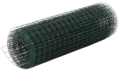 Mauer Gartenzaun Bordüre Für Hof,Drahtzaun Stahl mit PVC-Beschichtung 10x0,5 m Grün für Garten,Terrasse,Balkon