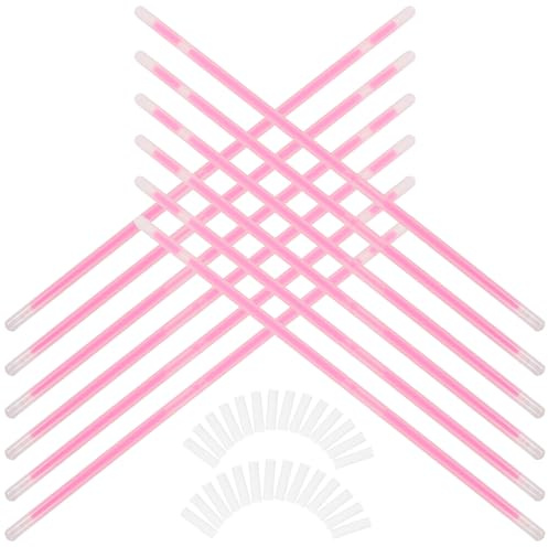 Parliky 100 Pezzi Braccialetti Luminosi Fluorescenti Rosa, Bastoncini Luminosi per Feste, Accessori Festa Resistenti per Compleanni, Concerti e Decorazioni Piscina