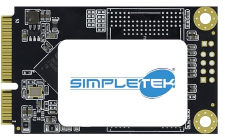 SIMPLETEK - Interne SSD M.2 mSATA 52pin mit 1 TB (1000 GB) | 6 Gbit/s 3D NAND | Für Laptops, Mini-PCs und All-in-One-Systeme