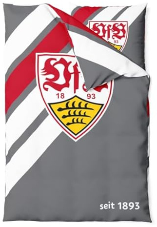 VfB Stuttgart Bettwäsche Wappen grau