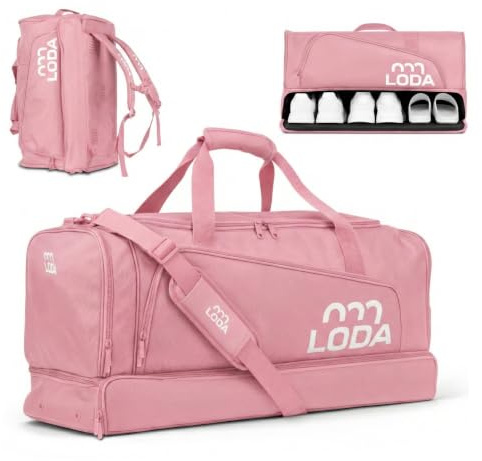 LODA Team (68L) - Sporttasche mit Schuhfach, Nassfach, Rucksackfunktion & Wertsachenfach - Perfekte Fußball-, Handball-, Trainings-, oder Fitnesstasche - Tasche für Sport, Reisen & Freizeit