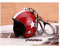 Familienkalender offener Helm ohne Visier Schlüsselanhänger mit Stern, rot Moped | Motorrad | Velo | Geschenk | Sicherheitshelm | Schutzhelm | rot