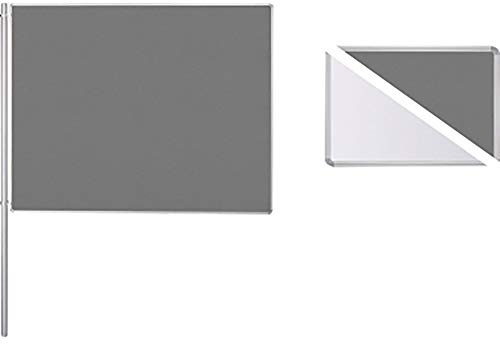 NORDWEST Handel AG Ultradex Anbaustellwand 747728 200x120cm Filz/Whiteboard ws/gr