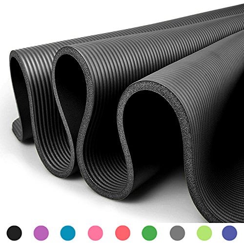 Glamexx24 Gymnastikmatte Fitnessmatte Premium Yogamatte, rutschfest und dick extra Größen, inkl. Tragegurt, Übungsposter, hautfreundlich und phthalatfrei, ideal für Pilates, Gymnastik und Yoga