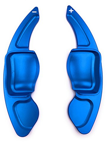 H-Customs Shifters Padlle Shifter Comandi Del Cambio Jack Di Spostamento Shift Paddle alu anodizzato blu Compatibile con Golf 5/6, Passat CC, 3C ecc