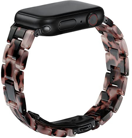 Wongeto Straps Compatible with Apple Watch Strap 38mm 40mm 41mm Series 8 7 6 5 4 3 2 1 & SE, Women Men with Stainless Steel Buckle,Fashion Resin iWatch Replacement Wristband Strap(Grey 38/40/41mm