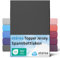 etérea Jersey Topper Spannbettlaken 180x200-200x200 cm Schwarz für 5-10 cm Steghöhe 100% Baumwolle - Oekotex Spannbetttuch Matratzen Bett Bezug - Bettlaken 180x200cm - 200x200cm Black