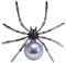 1pc freie Kristallperlen Spinne Brosche Tier Brosche-Stifte Steampunk Schmuck-Dame-Partei Art Deco Pins