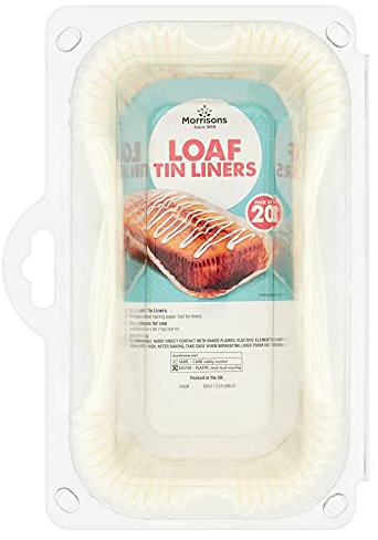 Morrisons Loaf Cake Tin Liners 20 Pack x 6