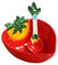 Sizikato Ensemble bol et cuillère en porcelaine 15 cm Bol à goûter et bol à dessert en forme de fraise