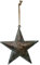 Deko Metall Stern Antik Kupfer ca. 19x18,5 cm mit Juteschnur Advent Weihnachten