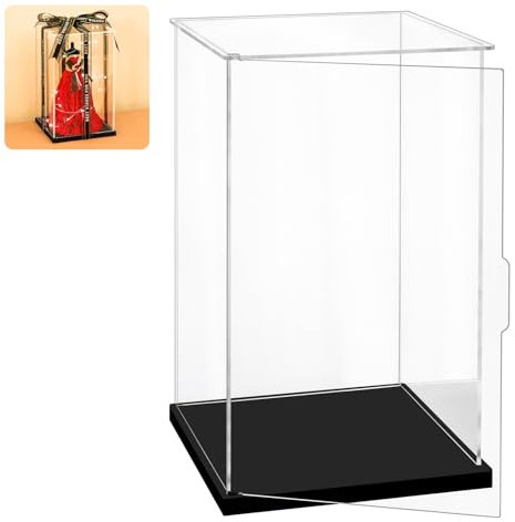 Huijintao Vitrine pour Collection, Vitrine Figurine, Vitrine Acrylique, Vitrine Exposition Transparent pour Voitures Miniatures, Figurines, Objets de Collection (15x15x25 cm)