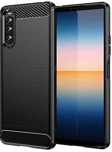 TingYR Hülle für Sony Xperia 10 IV, Ultra Thin Silikon hülle Abdeckung Telefon Case Stoßfest Case Schutzhülle, Handyhülle für Sony Xperia 10 IV Smartphone.(Schwarz)