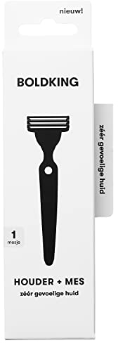 Boldking Rasierer Herren Extra Sensitive - Nassrasierer Herren mit Klingen - Herrenrasierer für besonders empfindliche Haut - mit Saugnapf zur Befestigung an der Wand