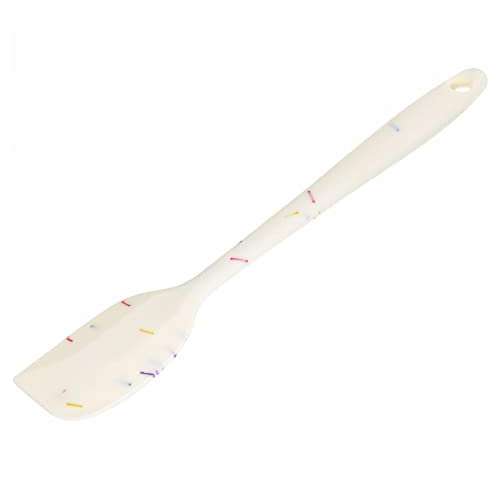 sourcing map Silicone Spatula Spoon, 8.5 Heat-Resistant Scraper for Baking, Cooking, Mixing, White