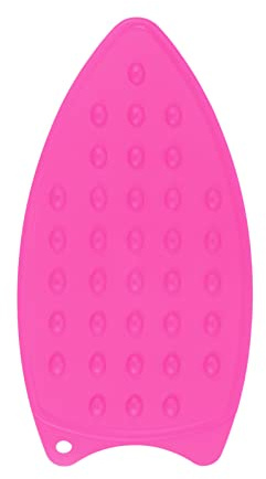 sourcing map Silicone Iron Rest Pad, Multipurpose Iron Hot Resistant Mat Iron Rest Plate for Ironing Board Hot Heat Resistant Steam Compact Mat, Fuchsia
