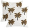 Tosleo 2er Set Kissenbezüge Tropische Blätter 45 x 45 cm Palmen Blätter Meer Soft Dekorative Kissenhülle Zierkissenbezüge für Outdoor Sofa Wohnzimmer Zuhause Dekoration