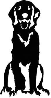 TEEKU Metal Art Outdoor Cortile Giardino Con Salsicce Decorazione Sagoma di Cane Artigianato in Metallo Orologi da piscina Orologi da piscina all'aperto Grandi (K, A)